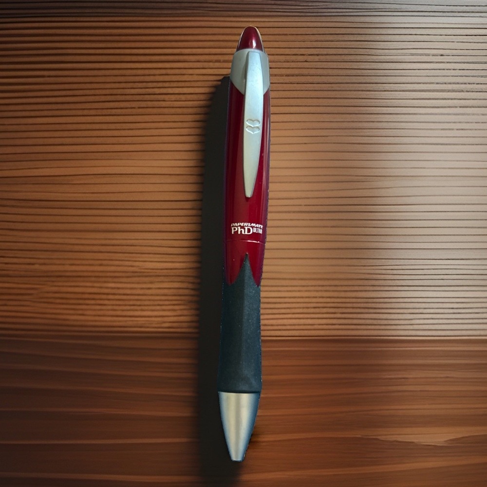 Paper Mate PhD Ultra Black Cherry Ball Point Pen Black Ink Japan Discontinued